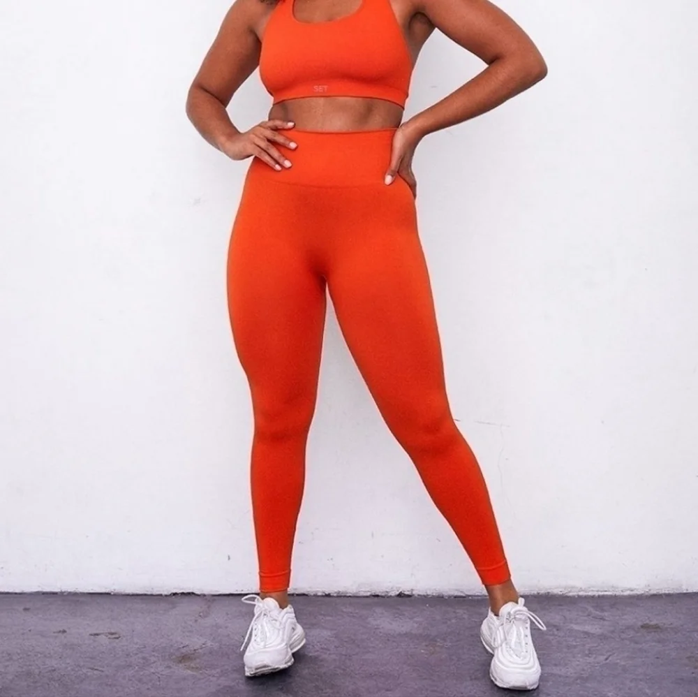 SET ACTIVE x MADELYN CLINE Golden Hour High-Waisted Sculptflex Leggings M
